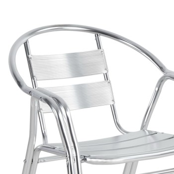 Πολυθρόνα Art Maison Cobalt στοιβαζόμενη χρωμίου αλουμίνιο 58x64x75εκ