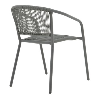 Πολυθρόνα Art Maison Arclight στοιβαζόμενη μέταλλο-pe rattan σε ανθρακί απόχρωση 54x63x74εκ