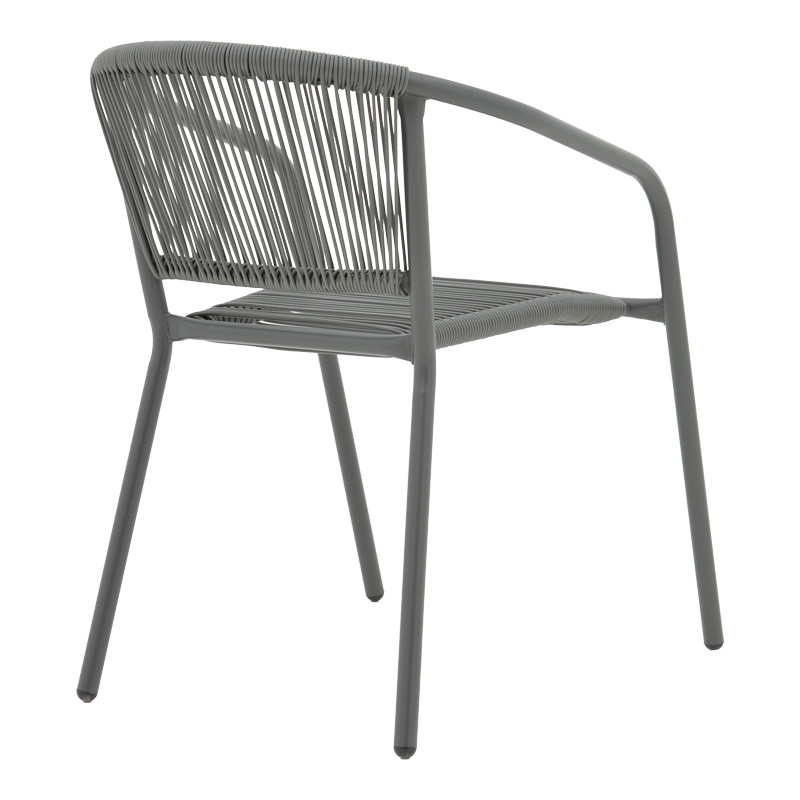 Πολυθρόνα Art Maison Arclight στοιβαζόμενη μέταλλο-pe rattan σε ανθρακί απόχρωση 54x63x74εκ