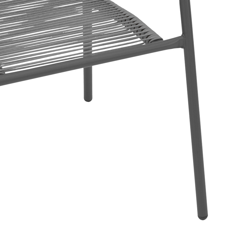 Πολυθρόνα Art Maison Arclight στοιβαζόμενη μέταλλο-pe rattan σε ανθρακί απόχρωση 54x63x74εκ
