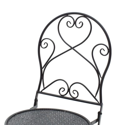 Τραπεζαρία κήπου 3 Τεμαχίων Art Maison Rimini - Black (60x60x70εκ.)