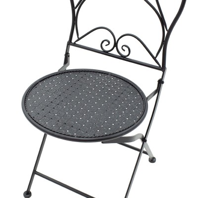 Τραπεζαρία κήπου 3 Τεμαχίων Art Maison Rimini - Black (60x60x70εκ.)