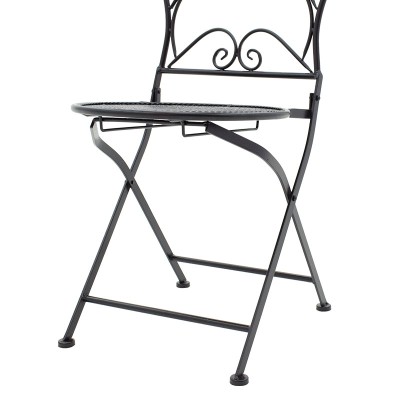 Τραπεζαρία κήπου 3 Τεμαχίων Art Maison Rimini - Black (60x60x70εκ.)