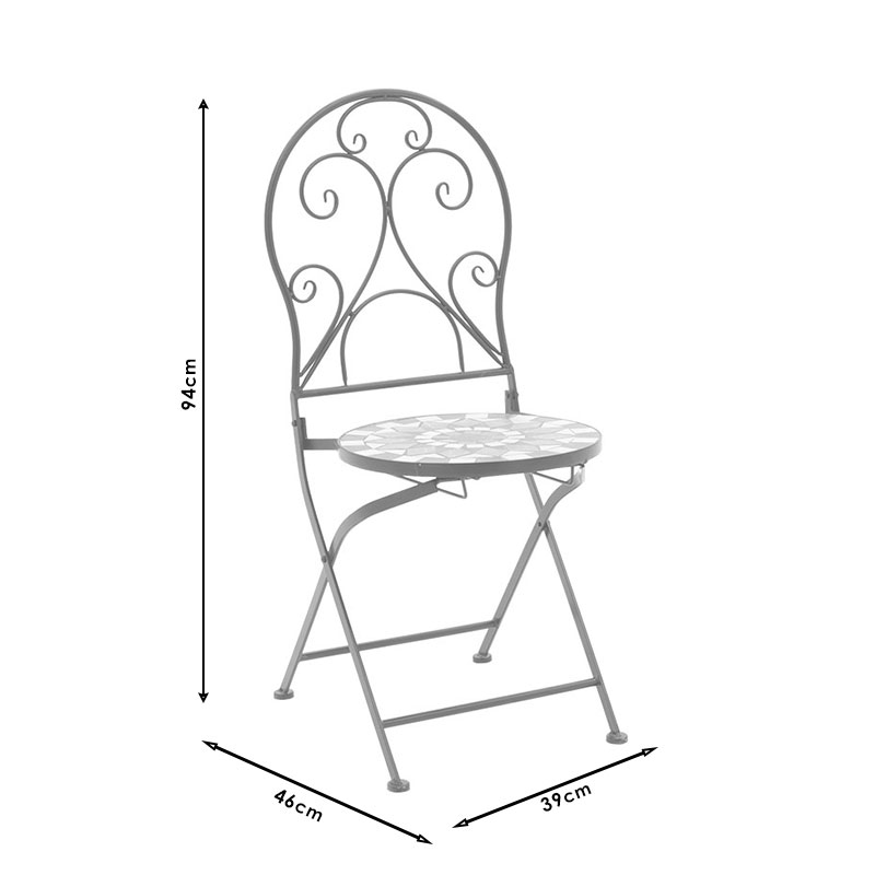 Τραπεζαρία κήπου 3 Τεμαχίων Art Maison Perugia - Black