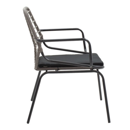 Καρέκλα κήπου Art Maison Φλωρεντία - Gray Black (63x60x82εκ)