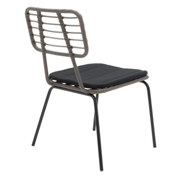 Καρέκλα Κήπου Art Maison Τσεζένα - Black Gray (46,5x55x85εκ.)