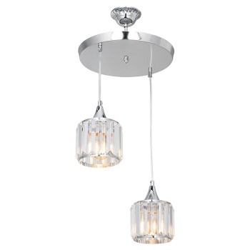 Φωτιστικό οροφής δίφωτο Art Maison Foligno - Silver (Φ30x70εκ.)