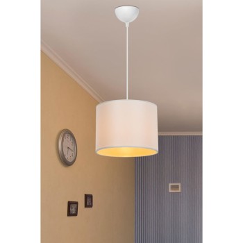 Φωτιστικό οροφής μονόφωτο Art Maison Messina - Cream White (Φ22x60εκ)