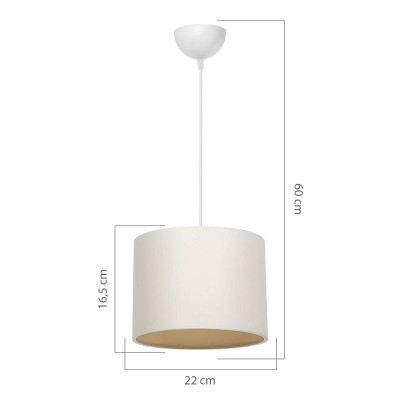 Φωτιστικό οροφής μονόφωτο Art Maison Messina - Cream White (Φ22x60εκ) Φωτιστικό οροφής μονόφωτο Art Maison Messina - Cream White (Φ22x60εκ)