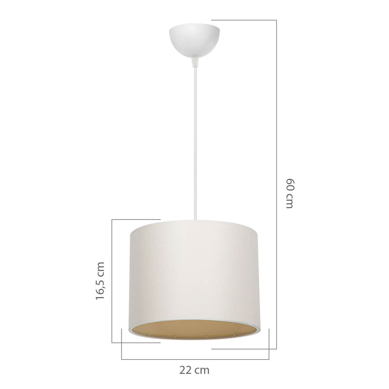 Φωτιστικό οροφής μονόφωτο Art Maison Messina - Cream White (Φ22x60εκ) Φωτιστικό οροφής μονόφωτο Art Maison Messina - Cream White (Φ22x60εκ)