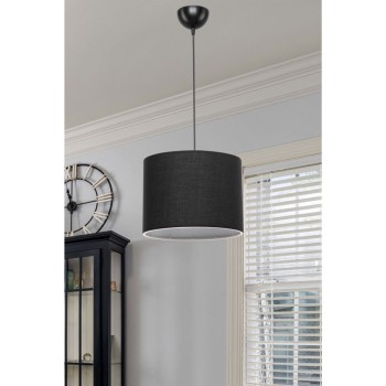 Φωτιστικό οροφής μονόφωτο Art Maison Messina - Black (Φ22x60εκ)