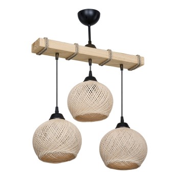 Φωτιστικό οροφής τρίφωτο Art Maison Λα Σπέτσια - Cream Natural (50x20x63εκ)