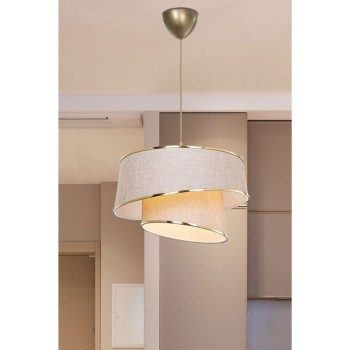 Φωτιστικό οροφής Art Maison Cuneo - Beige Brown Gold (Φ32,5x65εκ)