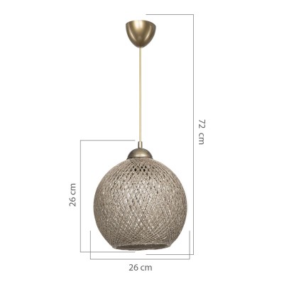 Φωτιστικό οροφής Art Maison Cuneo - Brown (Φ26x72εκ) Φωτιστικό οροφής Art Maison Cuneo - Brown (Φ26x72εκ)