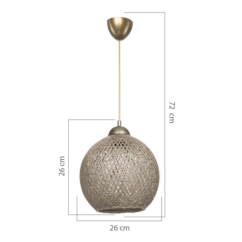 Φωτιστικό οροφής Art Maison Cuneo - Brown (Φ26x72εκ) Φωτιστικό οροφής Art Maison Cuneo - Brown (Φ26x72εκ)