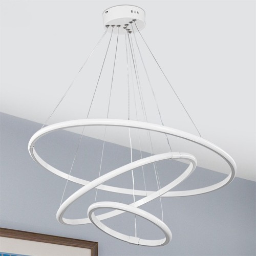 Φωτιστικό οροφής τρίφωτο Art Maison Λέτσε - White (Φ60x100cm)