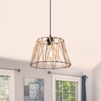 Φωτιστικό οροφής Art Maison Cuneo - Black Natural (30x30x54εκ)