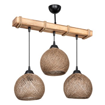 Φωτιστικό οροφής τρίφωτο Art Maison Cuneo - Walnut Beige (50x20x63εκ)