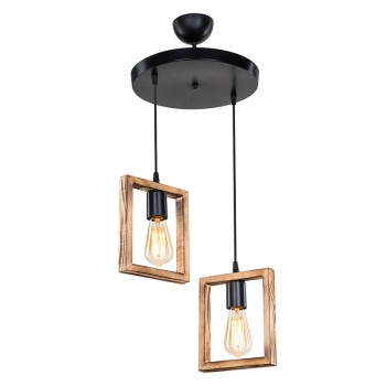 Φωτιστικό οροφής δίφωτο Art Maison Moncalieri - Walnut (Φ43x83εκ)