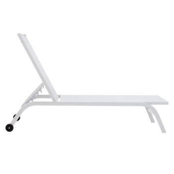 Ξαπλώστρα Art Maison Mole αλουμίνιο λευκό-textilene λευκό