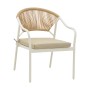 Πολυθρόνα Art Maison  Bengal wicker rattan φυσικό-μεταλλικό εκρού πόδι-μπεζ μαξιλάρι 60x64x78εκ