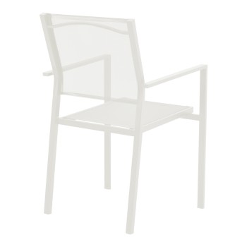 Πολυθρόνα Art Maison Bethany λευκό μέταλλο και λευκό textilene 54x54x86εκ