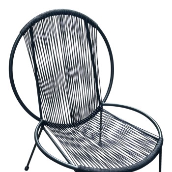 Καρέκλα κήπου Art Maison Roger μαύρο μέταλλο-pe μαύρο 64.5x74.5x76εκ