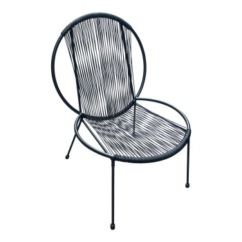 Καρέκλα κήπου Art Maison Roger μαύρο μέταλλο-pe μαύρο 64.5x74.5x76εκ