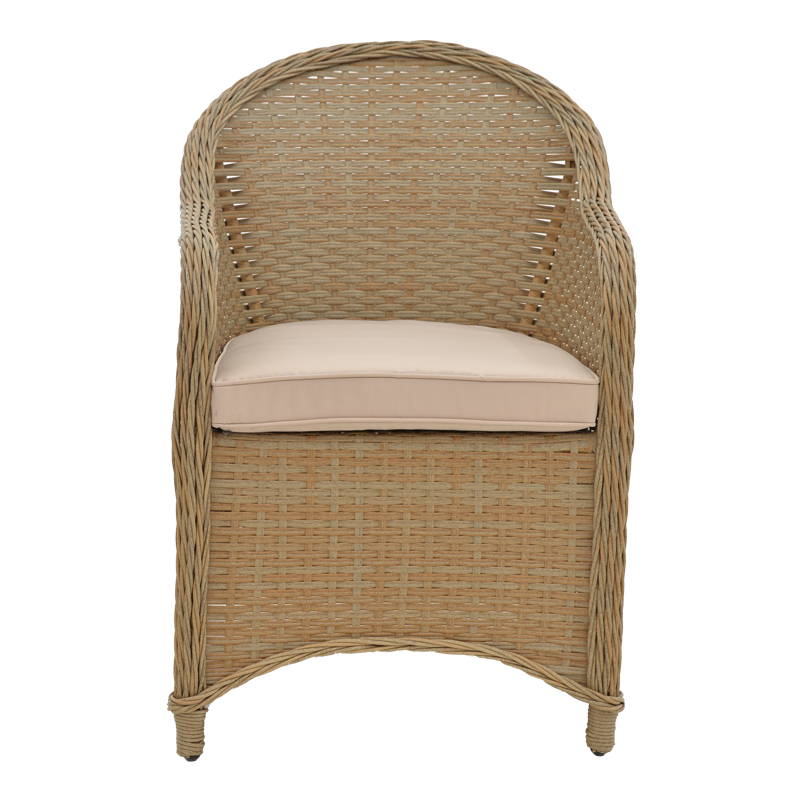 Πολυθρόνα κήπου Art Maison Scuttle rattan καφέ- textilene μπεζ 70x57x85εκ Πολυθρόνα κήπου Art Maison Scuttle rattan καφέ- textilene μπεζ 70x57x85εκ