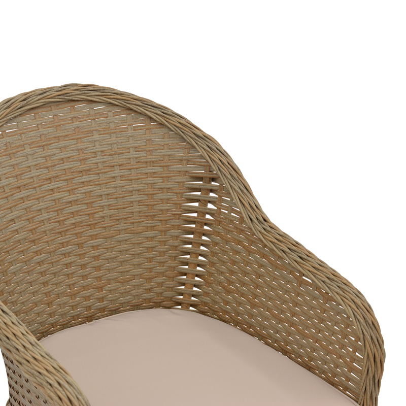 Πολυθρόνα κήπου Art Maison Scuttle rattan καφέ- textilene μπεζ 70x57x85εκ Πολυθρόνα κήπου Art Maison Scuttle rattan καφέ- textilene μπεζ 70x57x85εκ