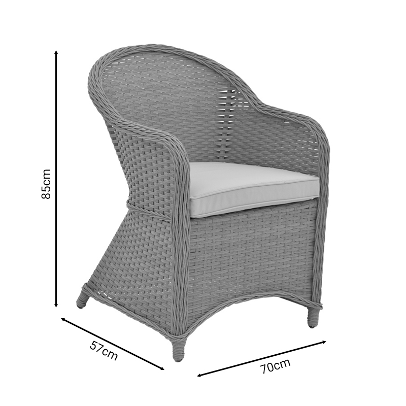 Πολυθρόνα κήπου Art Maison Scuttle rattan καφέ- textilene μπεζ 70x57x85εκ Πολυθρόνα κήπου Art Maison Scuttle rattan καφέ- textilene μπεζ 70x57x85εκ