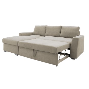 Γωνιακός καναπές-κρεβάτι Art Maison Νάπολη Right - Beige (236x164x88εκ)