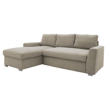 Γωνιακός καναπές-κρεβάτι Art Maison Νάπολη Right - Beige (236x164x88εκ)