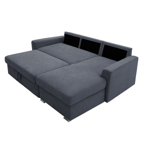 Γωνιακός καναπές κρεβάτι Art Maison Νάπολη Left - Charcoal (236x164x88εκ)
