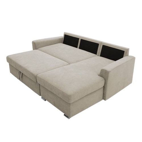 Γωνιακός καναπές κρεβάτι Art Maison Νάπολη Left - Beige (236x164x88εκ)