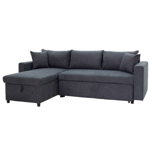 Γωνιακός καναπές κρεβάτι Art Maison Μιλάνο - Charcoal (225x148x81εκ)