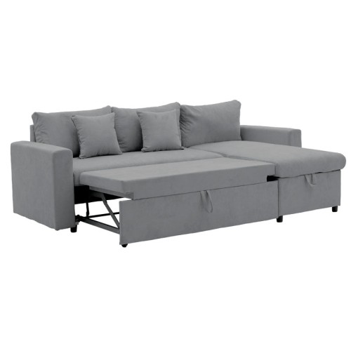 Γωνιακός καναπές κρεβάτι Art Maison Μιλάνο - Gray (225x148x81εκ)