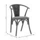Καρέκλα Κήπου Art Maison Aldein - Gray Rattan (57x53x80εκ)