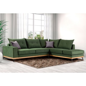 Γωνιακός καναπές αριστερή γωνία Art Maison Italy - Cypress Charcoal (290x235x95εκ)