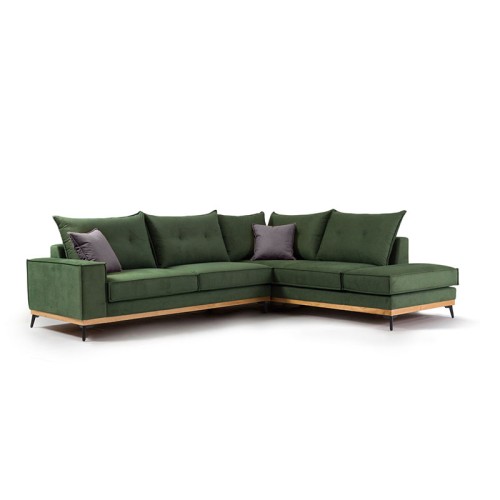 Γωνιακός καναπές αριστερή γωνία Art Maison Italy - Cypress Charcoal (290x235x95εκ)