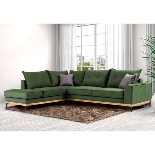 Γωνιακός καναπές δεξιά γωνία Art Maison Italy - Cypress Charcoal (290x235x95εκ)