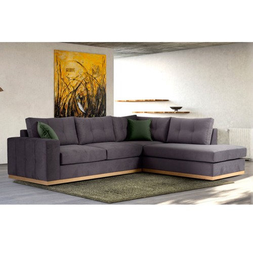 Γωνιακός καναπές αριστερή γωνία Art Maison Australia - Charcoal Cypress (280x225x90εκ)