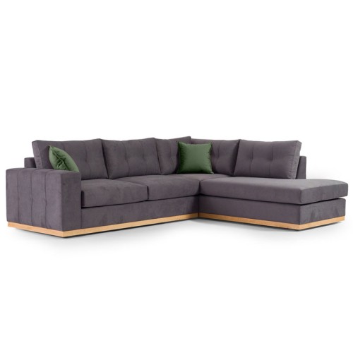 Γωνιακός καναπές αριστερή γωνία Art Maison Australia - Charcoal Cypress (280x225x90εκ)