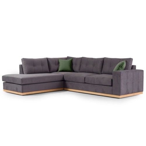 Γωνιακός καναπές δεξιά γωνία Art Maison Australia - Charcoal Cypress (280x225x90εκ)