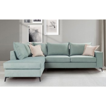 Γωνιακός καναπές δεξιά γωνία Art Maison Asia - Ciel Cream (290x235x90εκ)