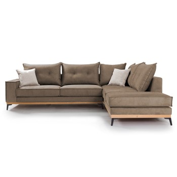 Γωνιακός καναπές αριστερή γωνία Art Maison Italy - Mocca Cream (290x235x95εκ)