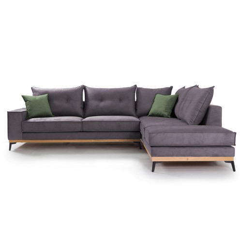 Γωνιακός καναπές αριστερή γωνία Art Maison Italy - Charcoal Cypress (290x235x95εκ)