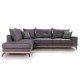 Γωνιακός καναπές δεξιά γωνία Art Maison Italy - Charcoal Cypress (290x235x95εκ)