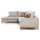 Γωνιακός καναπές δεξιά γωνία Art Maison Italy - Cream Mocca (290x235x95εκ)