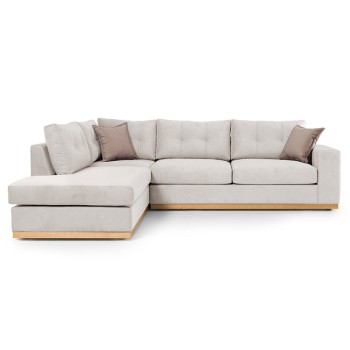 Γωνιακός καναπές δεξιά γωνία Art Maison Australia - Cream Mocca (280x225x90εκ)